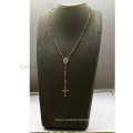 925 Silver 18K 10K 14K Gold Religious Necklace with White Cubic Zirconia Stone Fashion Jewelry